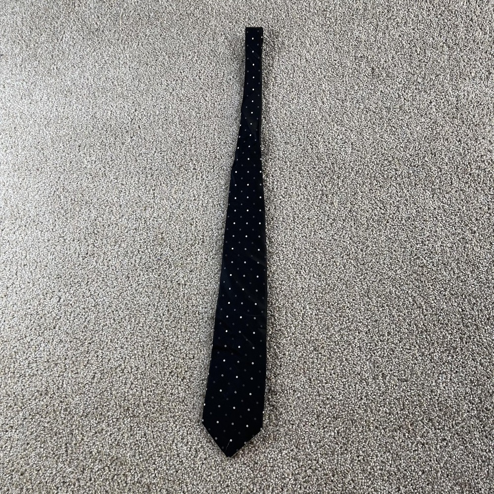 Pronto Uomo‎ Tie Mens One Size Black Silk Polka Dot Classic Dress Necktie Formal